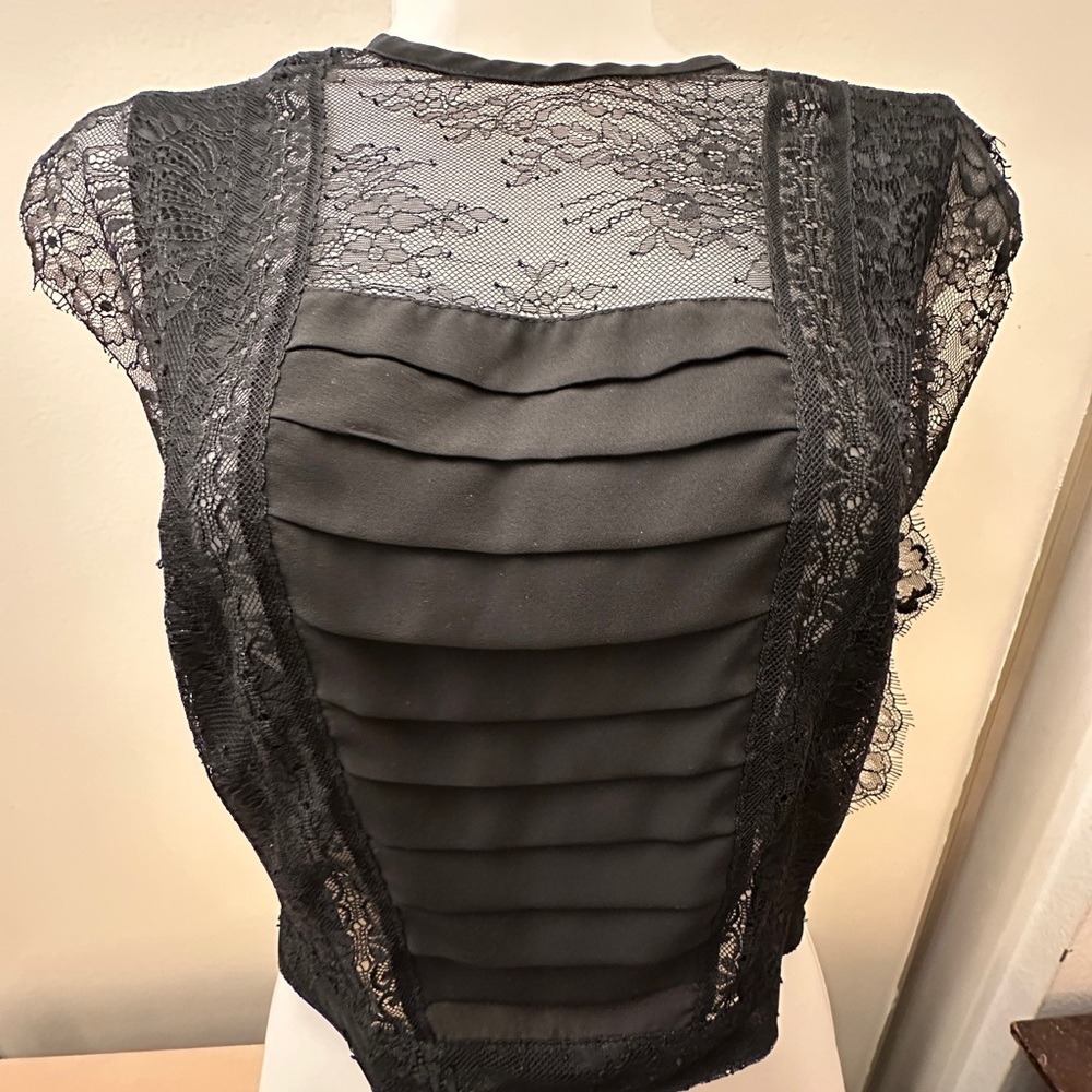 Zara Black Lace Top